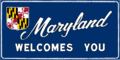 "Maryland Welcomes You" road sign, c. October 1981.png