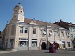 Former Luby-house. Listed 5675. Fő square facade (N). - 2, Fő Sq., Gyöngyös, Hungary.JPG