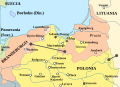 Prussia during the Second Northern War--Wehlau-Bromberg1657-es.svg