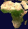 Photographie satellitaire de l'Afrique