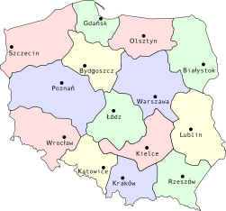 Administrative division of Poland (1946).svg